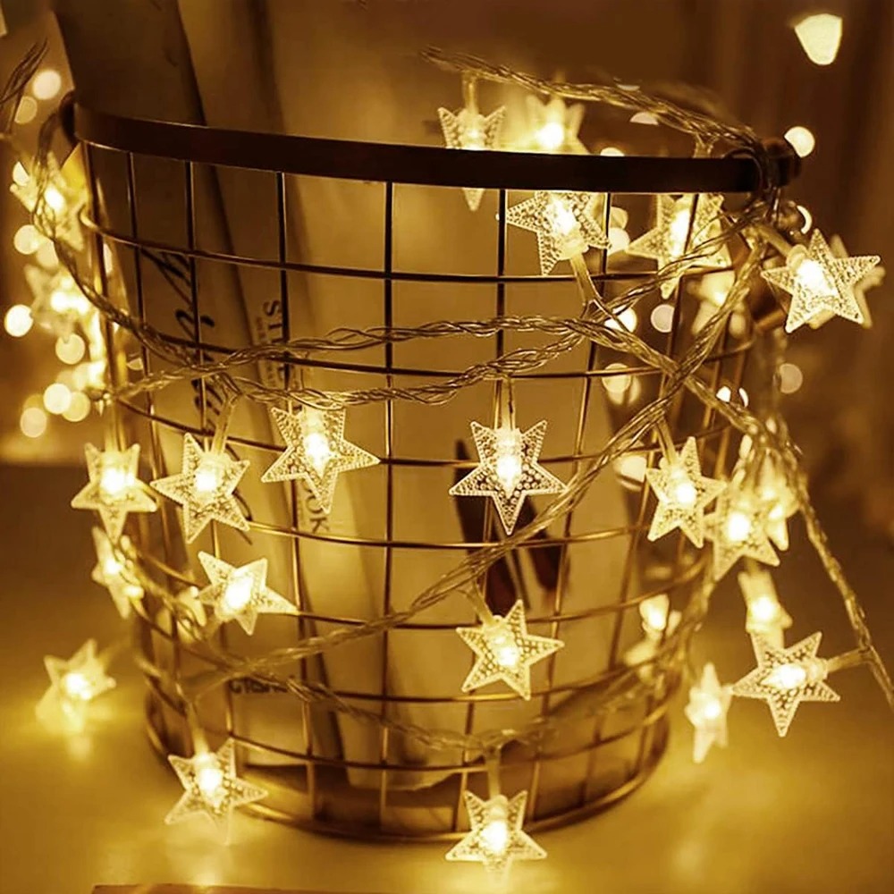 Led Fairy String Lights - スターストリングライト、3m/6m LEDフェアリートゥインクルライトUSB電源ウォームホワイト誕生日パーティー結婚式クリスマスホームデコレーション用