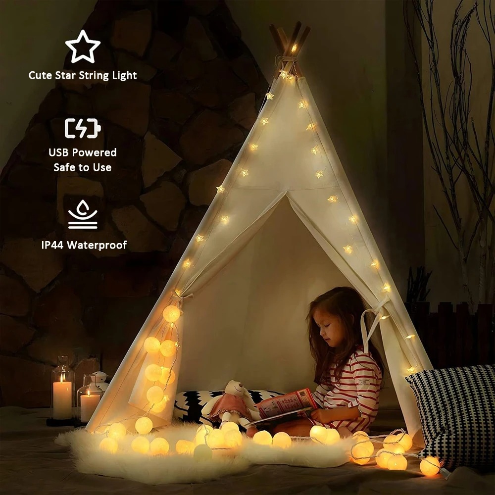 スターストリングライト、3m/6m LEDフェアリートゥイン - Led Fairy String Lights のレビューと価格
