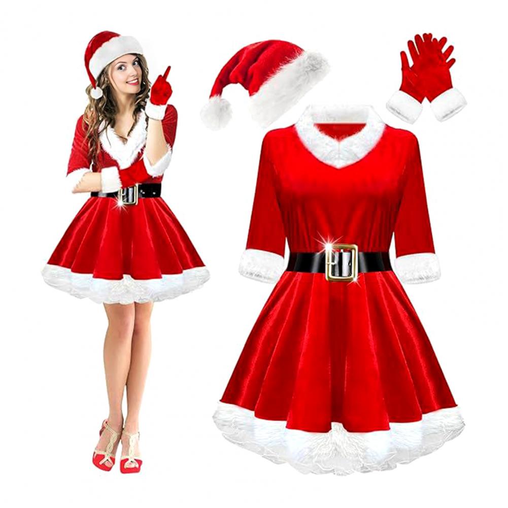 ミセス・クロースコスチュームセット 女性用 4点セット 	  - Elf Costume Christmas のレビューと価格