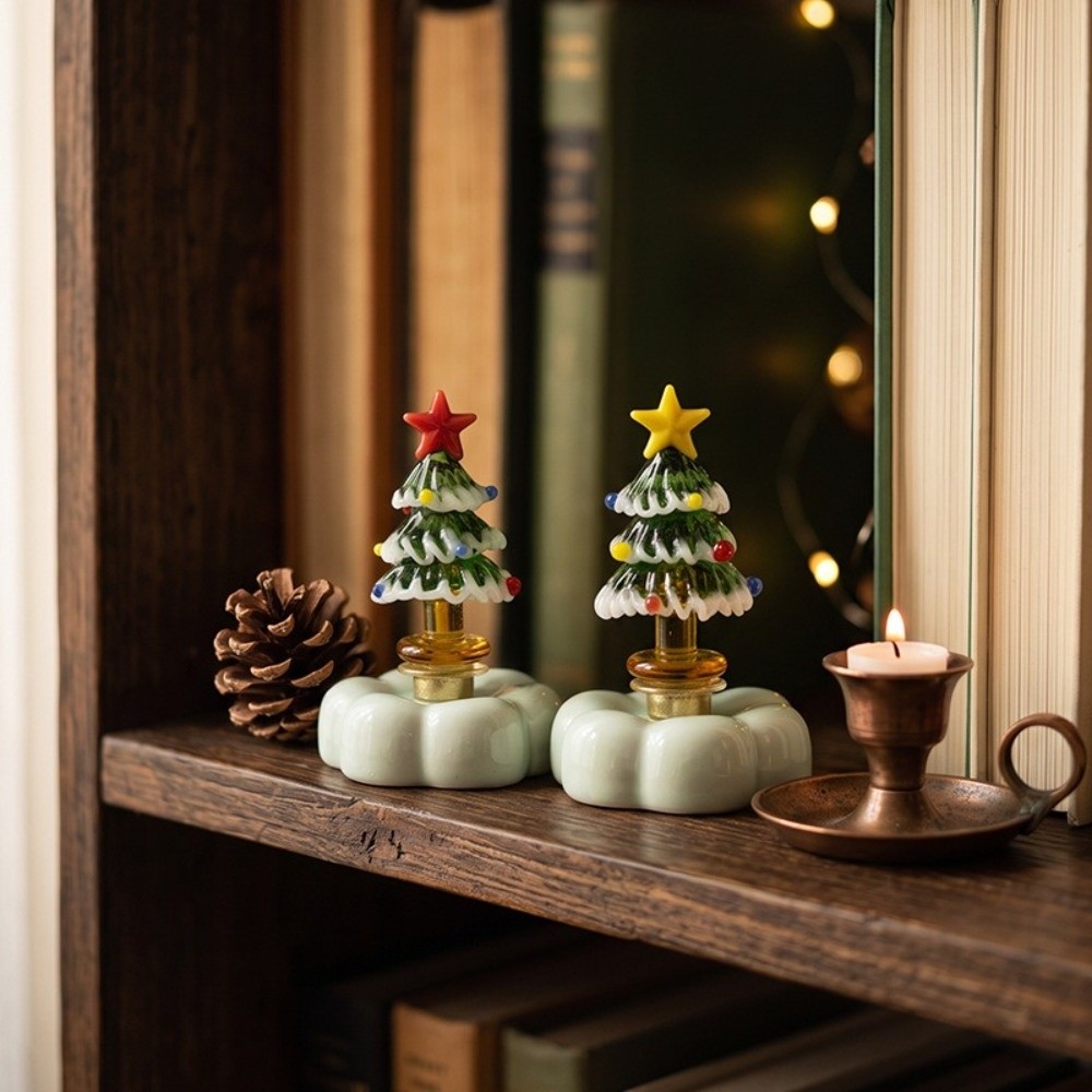 ソリッドガラス製クリスマスツリーフィギュア スタートッパー  - Star Tree Topper のレビューと価格