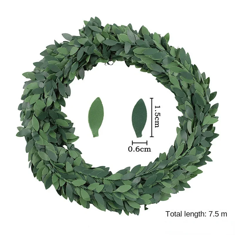 7 メートルの鉄線グリーンリーフつる結婚式の装飾花花輪クリス - Christmas Wreath Fake のレビューと価格