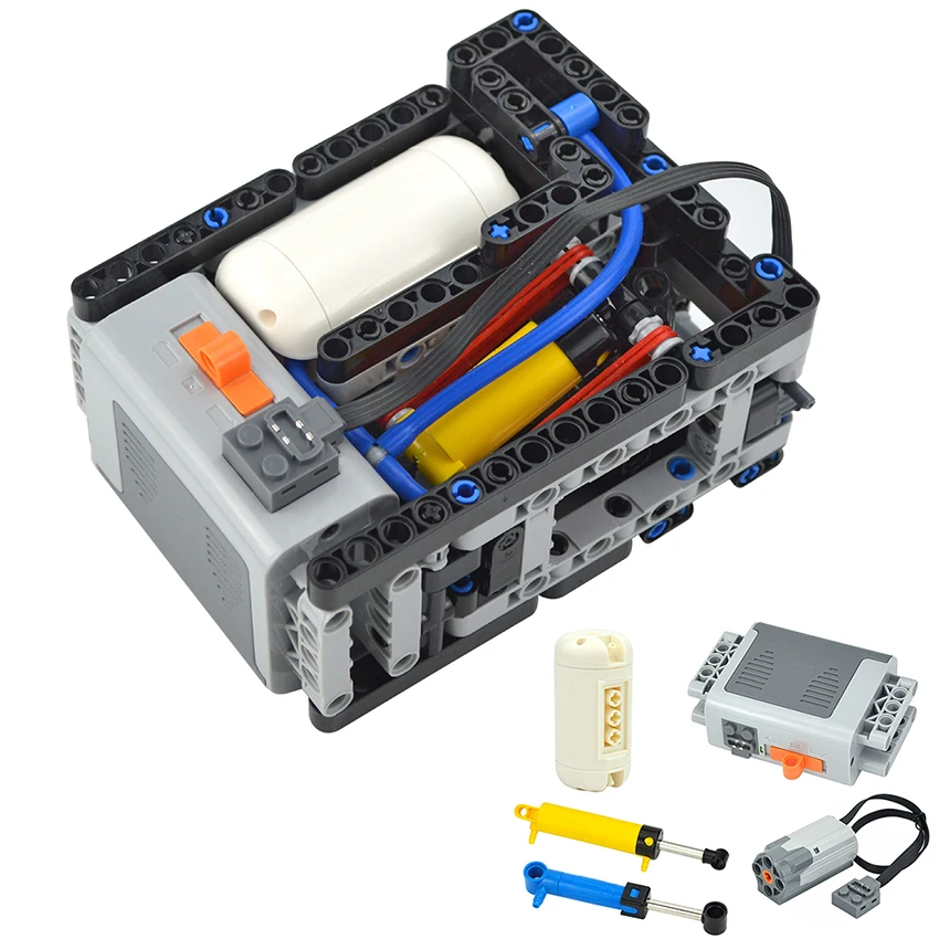 自動電気圧縮機ビルディングブロック,空気圧エアタンクロボット - Lego Set Technic のレビューと価格