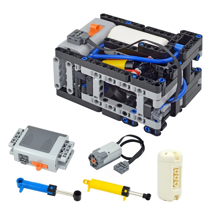 自動電気圧縮機ビルディングブロック,空気圧エアタンクロボット - Lego Set Technic のレビューと価格