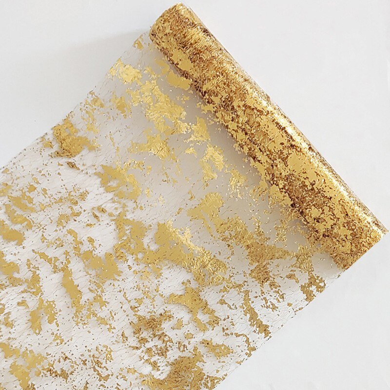 キラキラメタリックゴールド薄いテーブルランナーゴールド/シル - Christmas Table Runner のレビューと価格