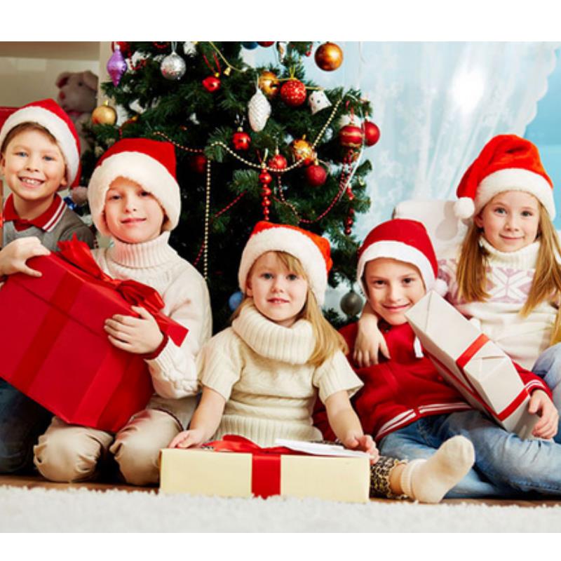 大人子供用ぬいぐるみクリスマスハット 厚手 暖かいサンタクロ - Santa Hat Plush のレビューと価格